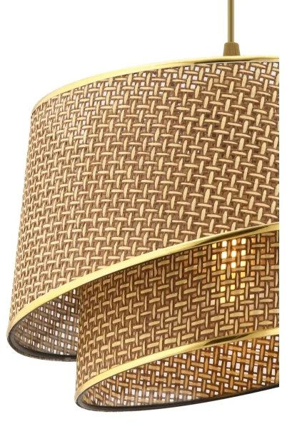 Lampadario a sospensione con cavo BARETTE 1xE27/60W/230V marrone/oro