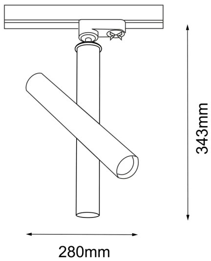 Amplex 8896 - Faretto per sistema a binario AKADI 1xGU10-MR11/15W/230V