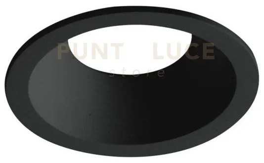 Faretto a incasso ayris nero tondo 1 luce attacco gu10 8,5x10cm