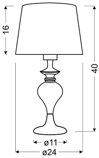 Lampada da tavolo GILLENIA 1xE27/60W/230V