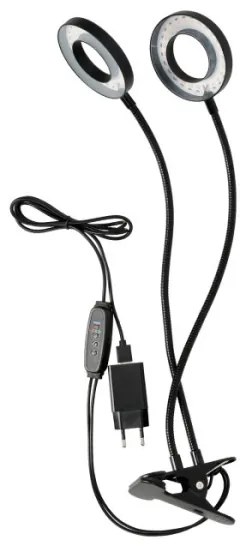 Lampada da tavolo LED Stm flex con clip per piante VITARO 2xLED/4W/230V nera