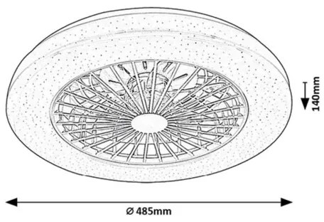 Rabalux 71333 - Lampada LED dimmerabile DALFON 48W/230V 3000-6500K con ventola e