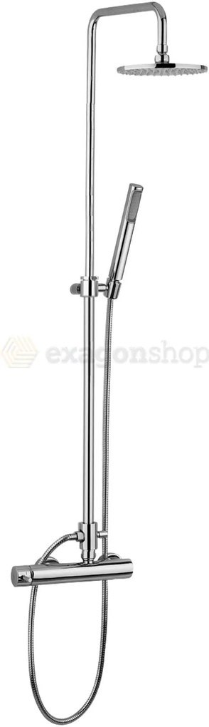 Paffoni Easy Plus Zcol603 Colonna Doccia Regolabile Con Supporto Fisso E Miscelatore Con Deviatore Sk168rcr Cromo