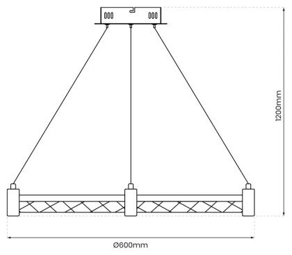 Lampadario LED a sospensione con filo ELEGANCE LED/36W/230V diametro 60 cm oro