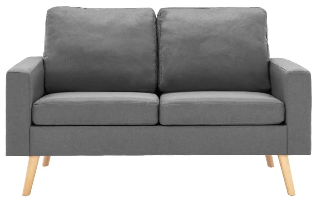 Set di divani 2 pz in tessuto grigio chiaro
