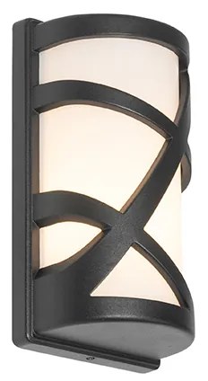 Lampada da parete per esterni moderna nera IP44 - Suzie