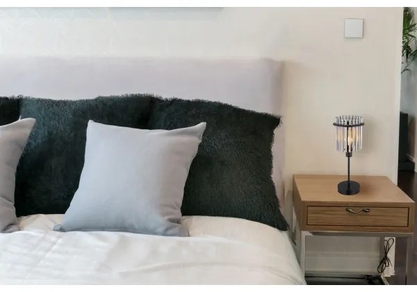 Globo 15698T - Lampada da tavolo GORLEY 1xE14/40W/230V diametro 15 cm nero