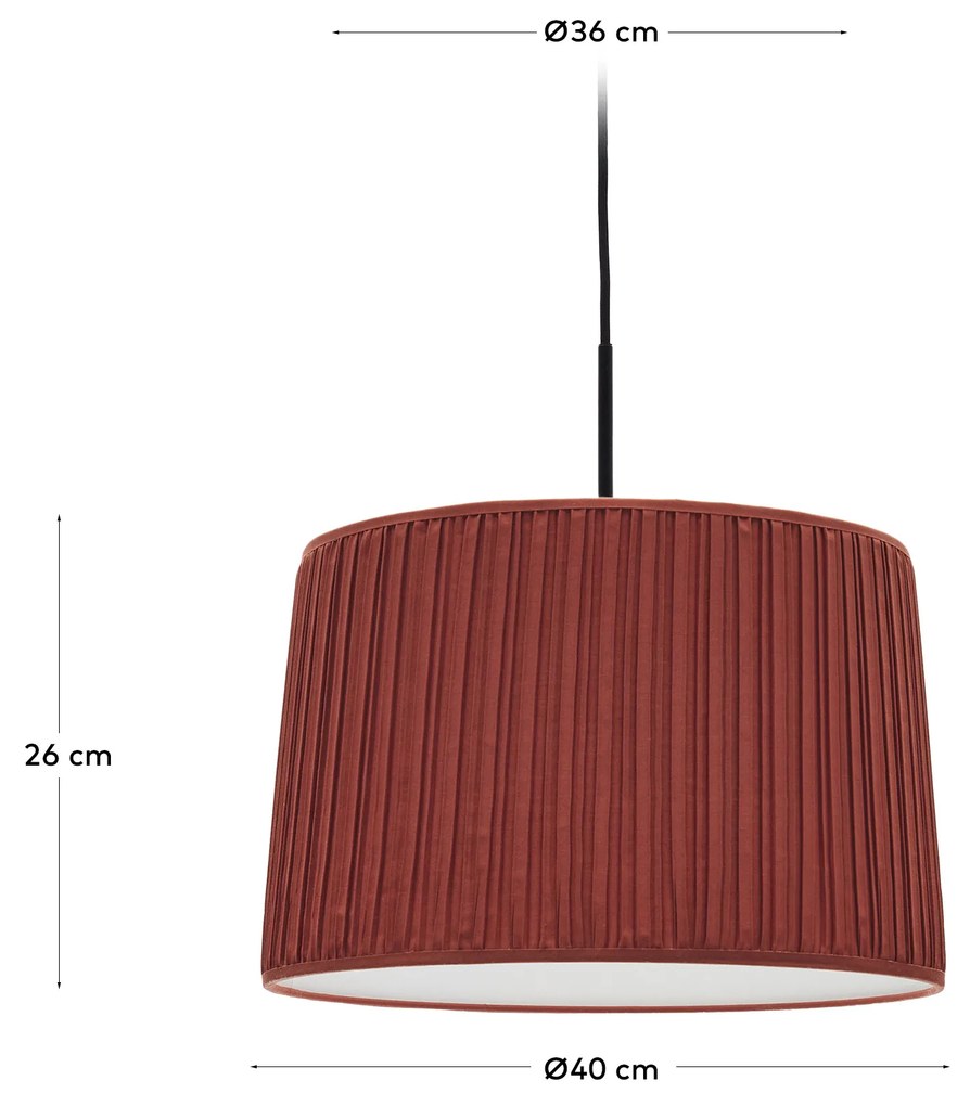 Kave Home - Paralume per lampada da soffitto Guash color terracotta Ã˜ 40 cm