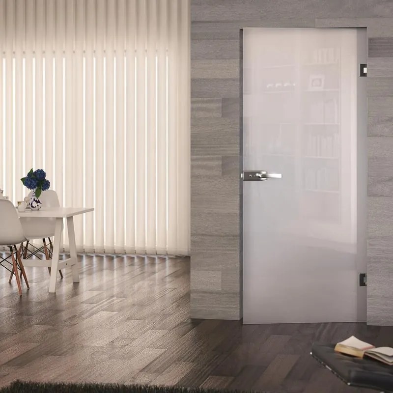 Porta battente Bora satinato grigio L 80 x H 210 cm reversibile