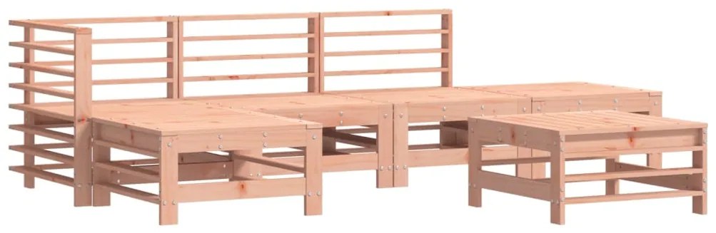 Set divani giardino 6 pz con cuscini legno massello di douglas