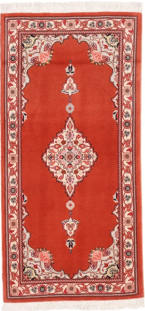 Tabriz Tappeto 140 x 70 Beige (Iran) Annodato A Mano
