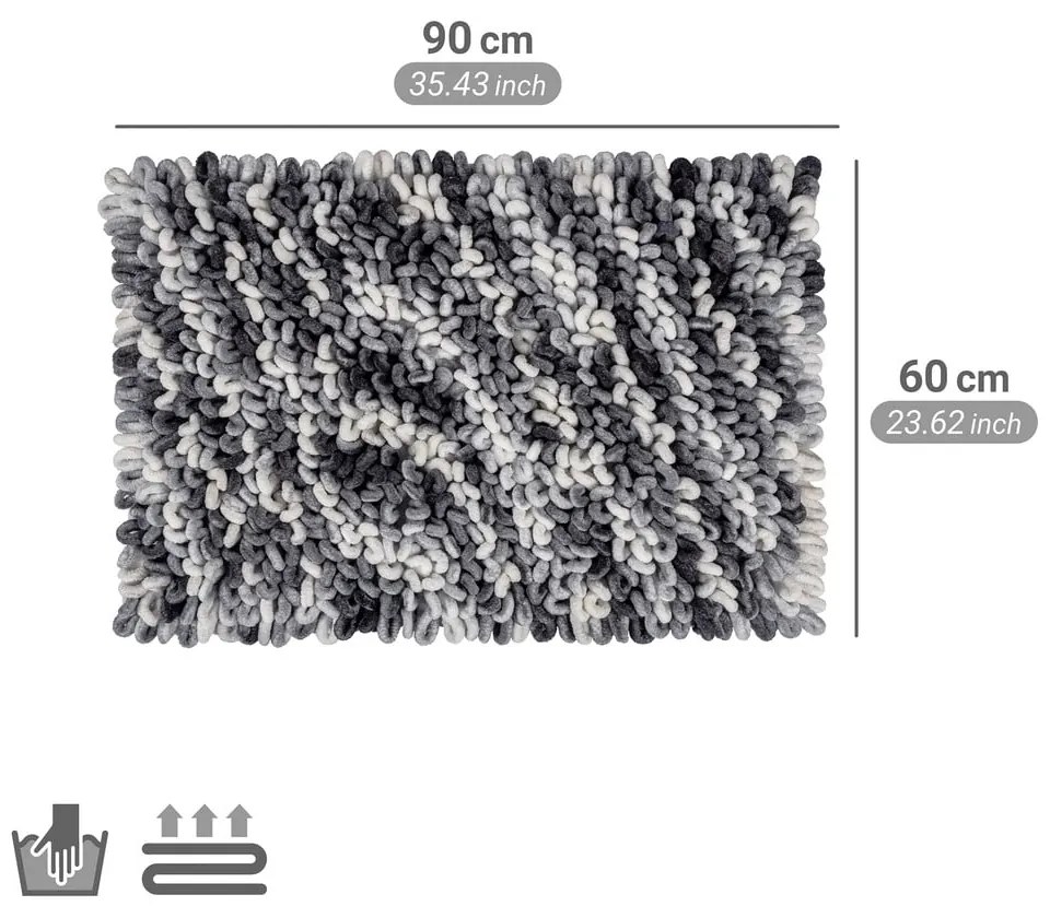 Tappetino per il bagno blu polveroso in tessuto 60x90 cm Lerici – Wenko