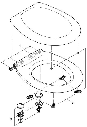 GROHE 39493000 - Sedile WC BAU CERAMIC bianco durevole
