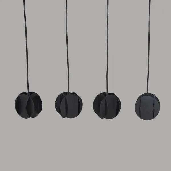 Lampadario sospeso su cavo GAMBIT 4x GU10/10W/230V, nero