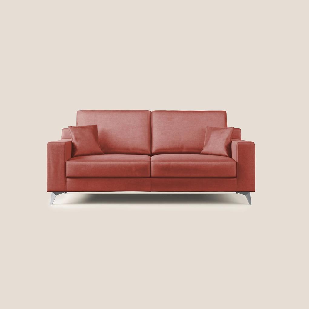 Michael divano moderno in morbido velluto impermeabile T01 salmone 146 cm
