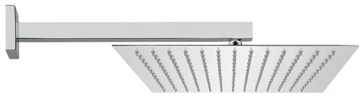 Kit doccia braccio 40 cm e soffione quadrato 40x40 cm cromato lucido