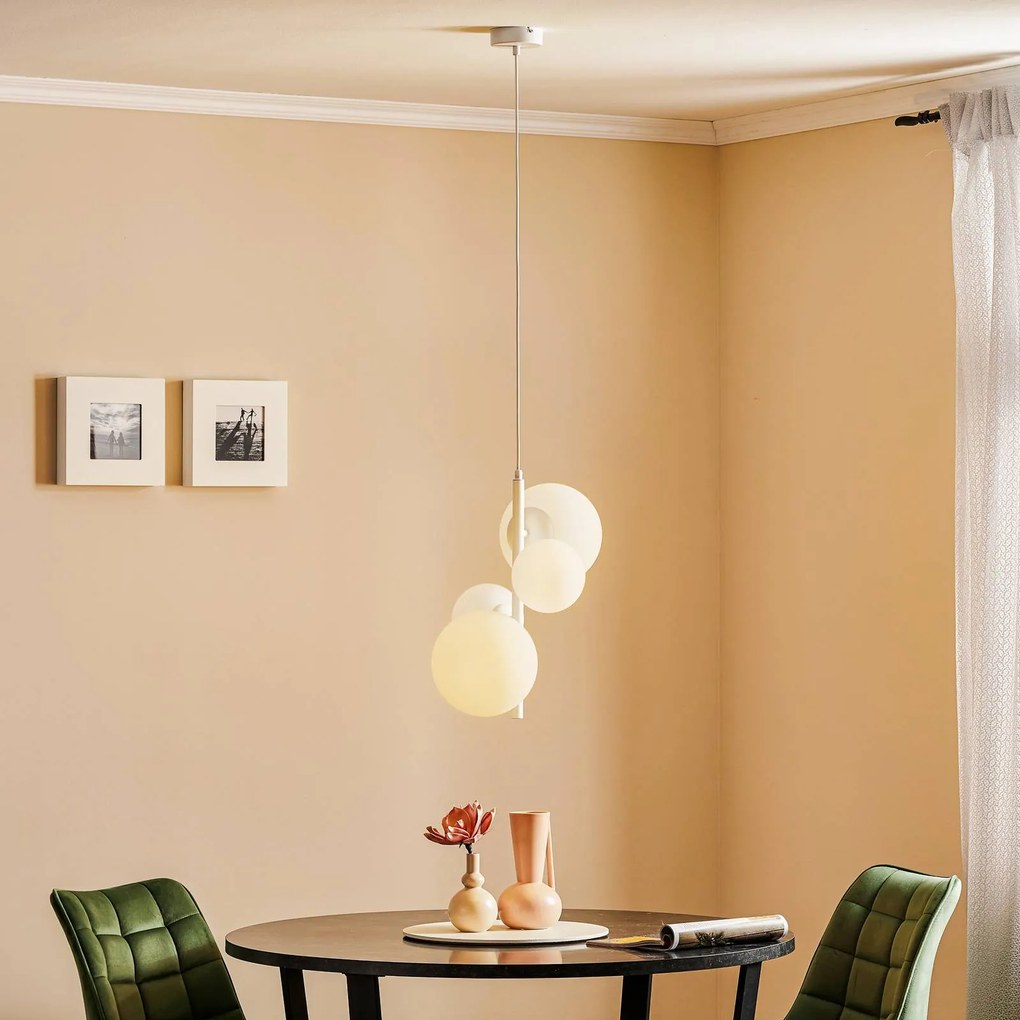 ALDEX Lampada a sospensione Dione, 4 luci, bianco