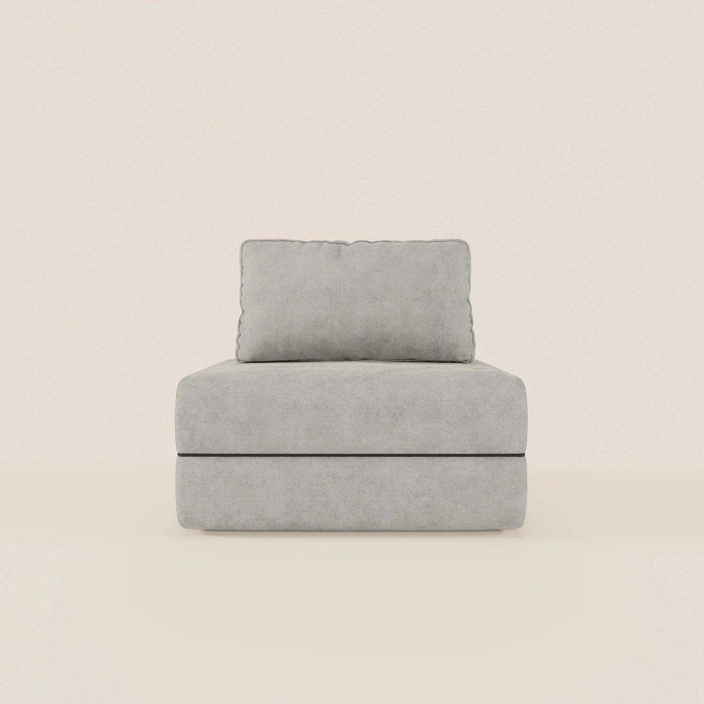 Rift poltrona letto con materasso alto 22 cm e memory foam - schienale mobile e tessuto smacchiabile T31