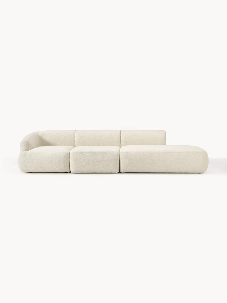 Chaise longue componibile 4 posti in teddy Sofia