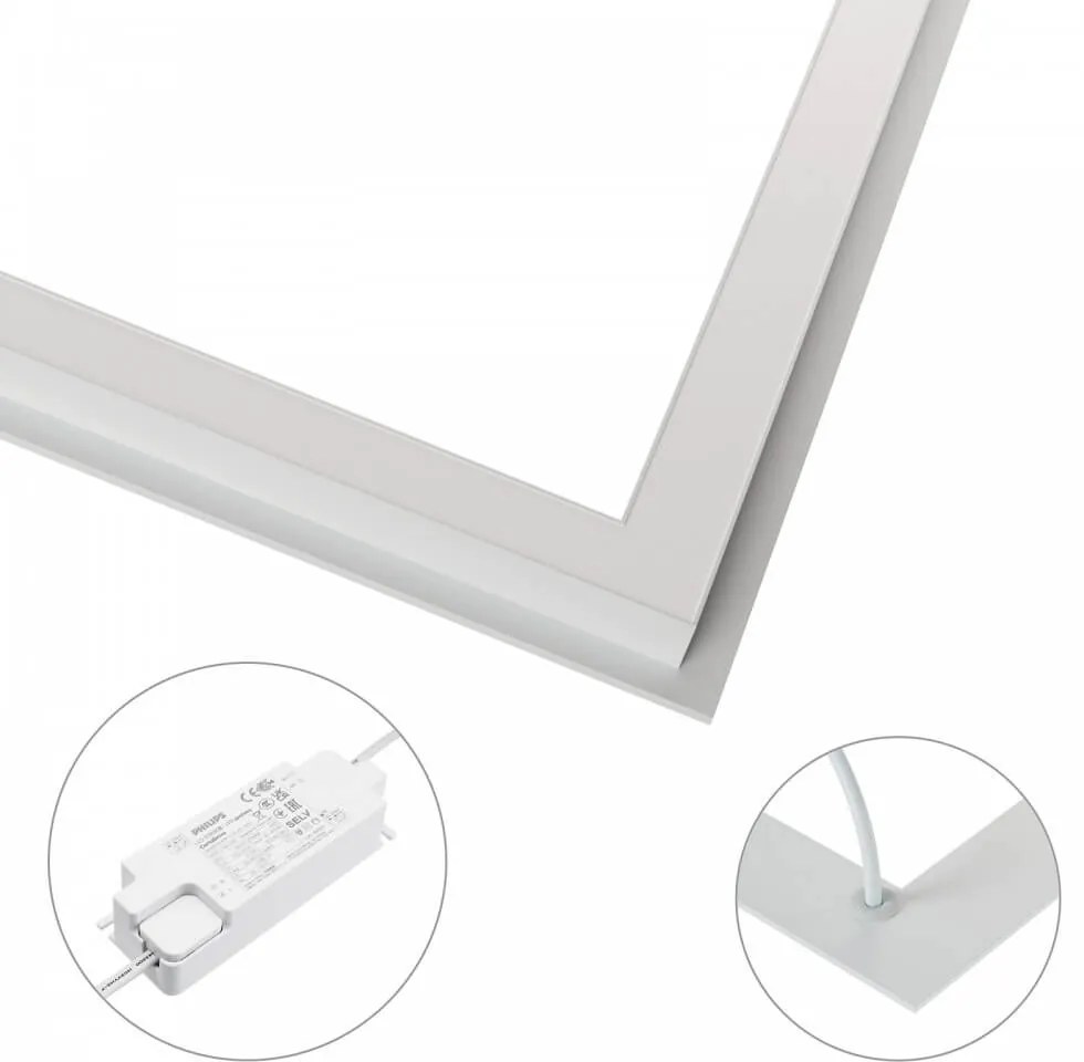 Pannello LED a Cornice 60x60 44W CCT, No Flickering con driver Philips Colore Bianco Variabile CCT