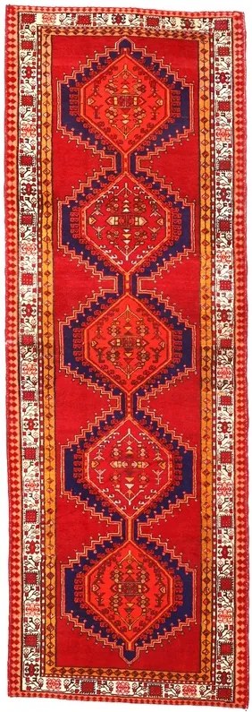 Ardebil Tappeto 120 x 310 Rosso (Iran) Annodato A Mano