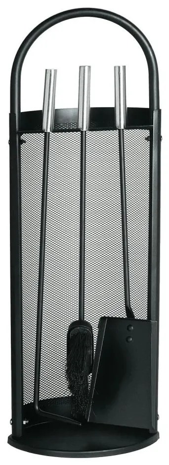 Strumenti per il caminetto 4 pz antracite