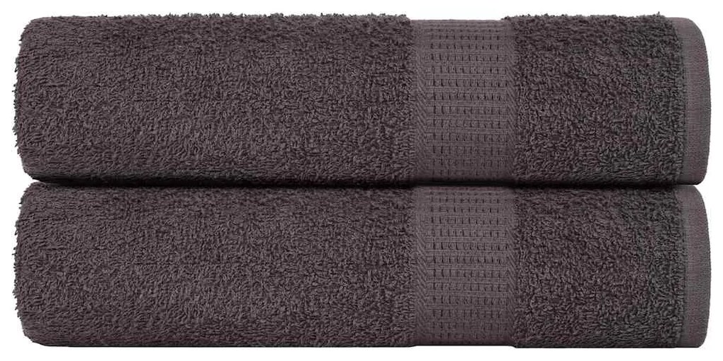 Asciugamani 2 Pz Antracite 50x100 Cm 360 G/m² 100% Cotone /