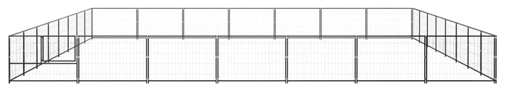 Gabbia per cani nera 56 m² in acciaio