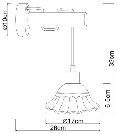 Globo 54050W - Faretto da parete JOWITA 1xE27/40W/230V