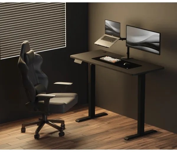 Altezza regolabile scrivania LEVANO 140x60 cm nero