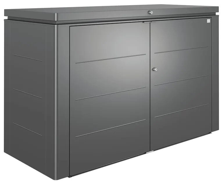 Baule BIOHORT HIGHBOARD 200 in acciaio grigio scuro L 200 x H 127 x P 84 cm
