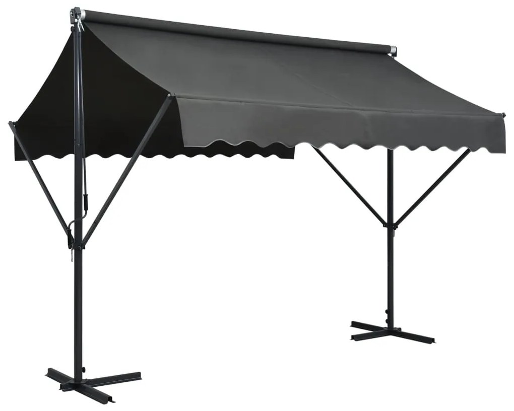 Tenda Parasole Con Piedistallo 300x300 Cm Antracite /