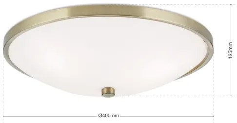 Orion DL 7-531/40 - Plafoniera AIDA 3xE27/60W/230V diametro 40 cm ottone