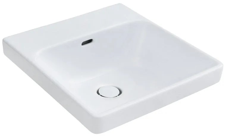 Lavabo a incasso rettangolare vasca centrale Remix L 42.3 x H 19.4 x P 46.7 cm in ceramica bianco lucido