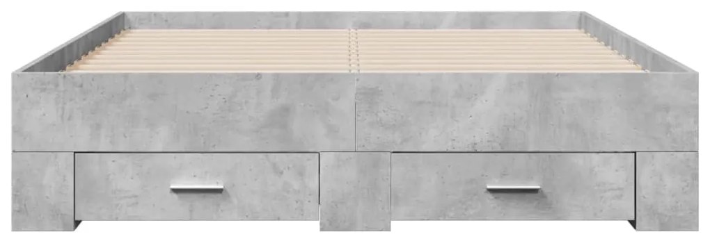 Giroletto cassetti grigio cemento 120x200 cm legno multistrato