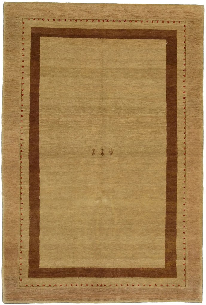Loribaft Tappeto 130 x 200 Beige (Indian) Annodato A Mano