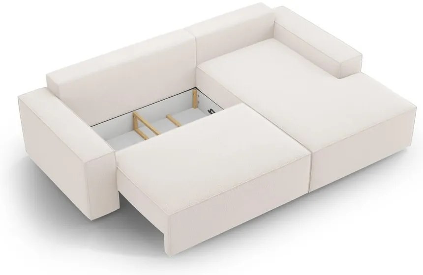 Divano letto angolare beige (angolo destro) Jodie - Micadoni Home