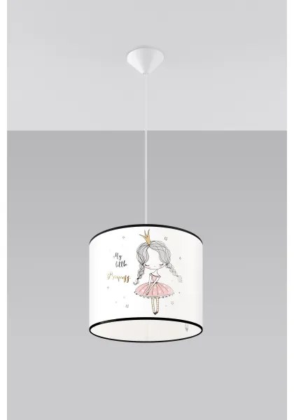 Sollux SL.1414 - Lampadario a sospensione per bambini PRINCESS 1xE27/15W/230V diametro 30 cm