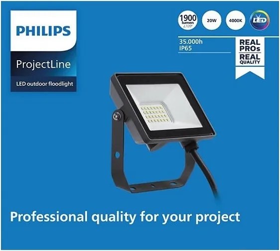 Philips - Proiettore LED da esterno PROJECTLINE LED/20W/230V IP65 4000K