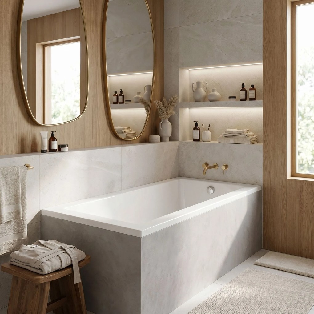 Vasca da bagno acrilica da incasso Rea Prima 150