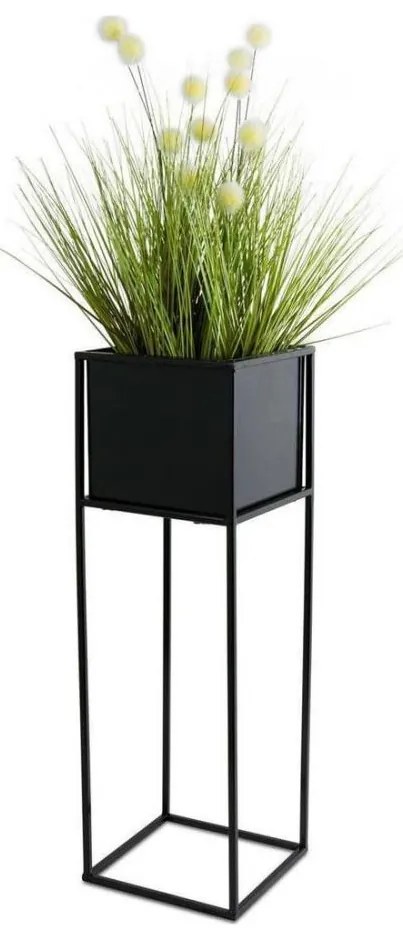 Portafiori 70x24 cm nero