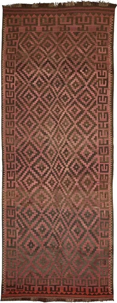 Kilim Tappeto 180 x 480 Rosa (Iran) Tessuto A Mano
