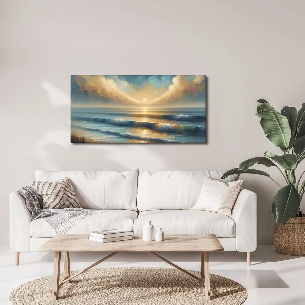 Quadro su tela – Raggi di sole sull’acqua