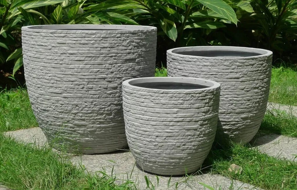 CICLA - set di 3 vasi da giardino