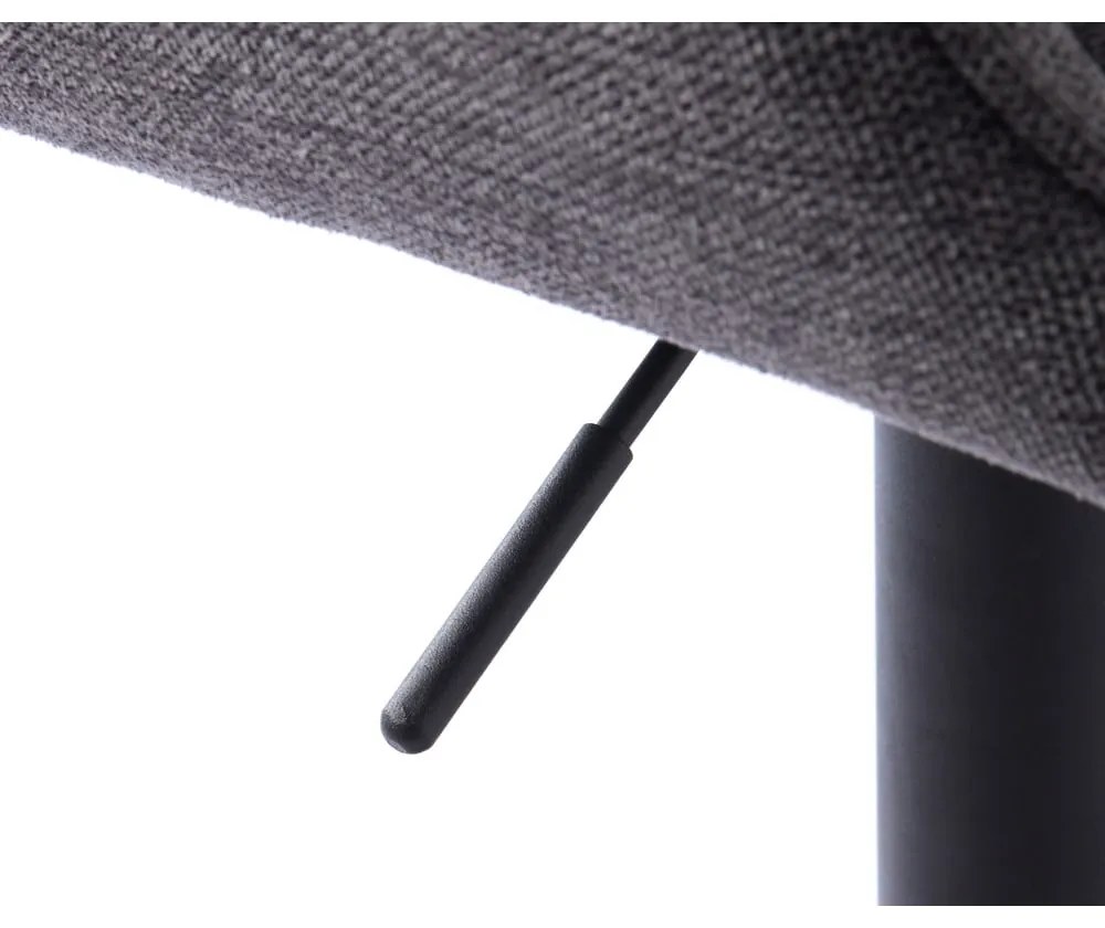 Sgabello da bar grigio scuro con altezza regolabile Nolan - Unique Furniture