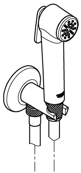 GROHE 26358000 - Set da parete TEMPESTA-F con doccetta bidet manuale, 1000 mm, cromato