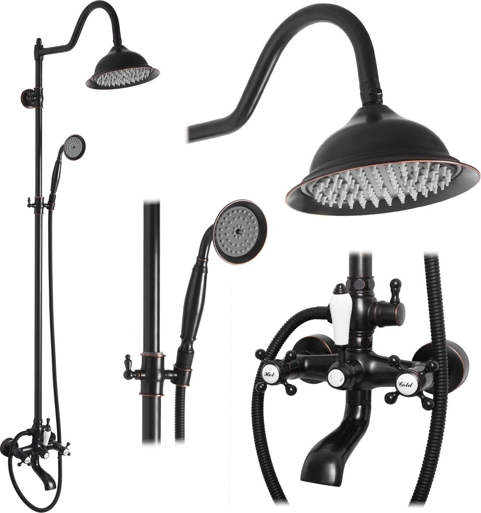 Set doccia REA BERGAMO OLD BLACK
