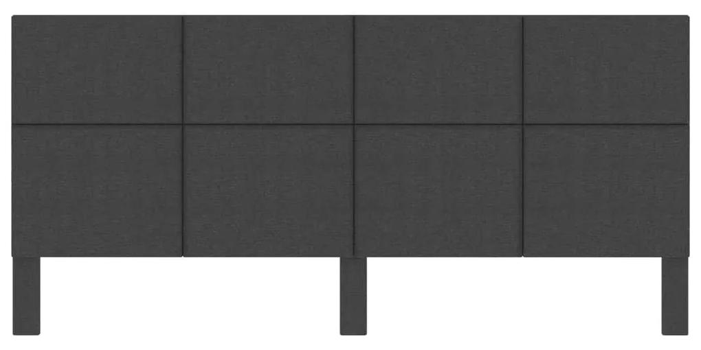 Testiera letto grigio scuro in tessuto 200x200 cm