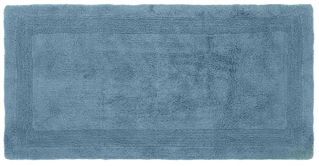 Tappeto bagno 60x110 cm in cotone blu