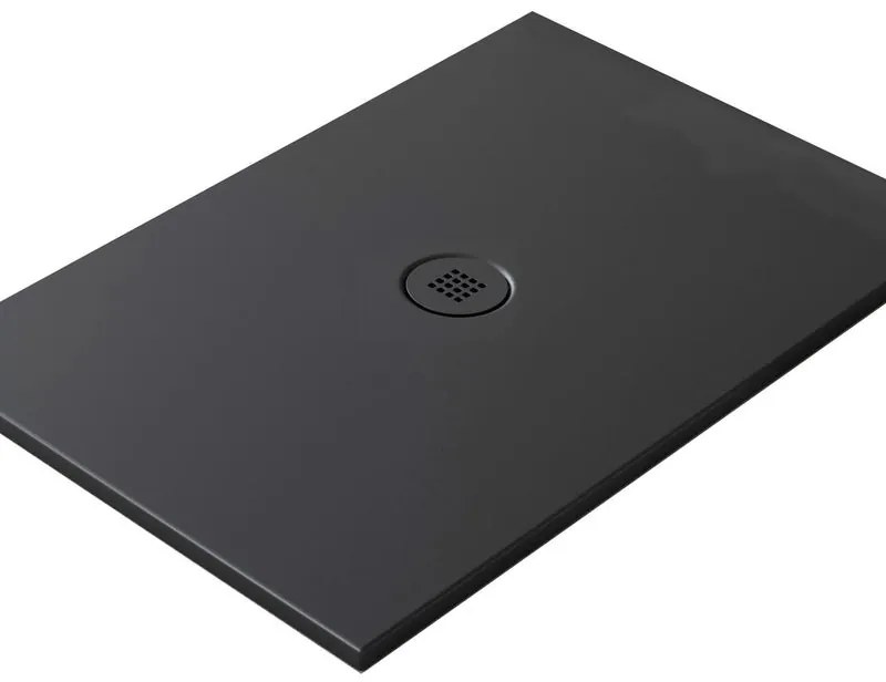 Piatto doccia in ceramica extra slim nero L 170 x L 80 cm opaco